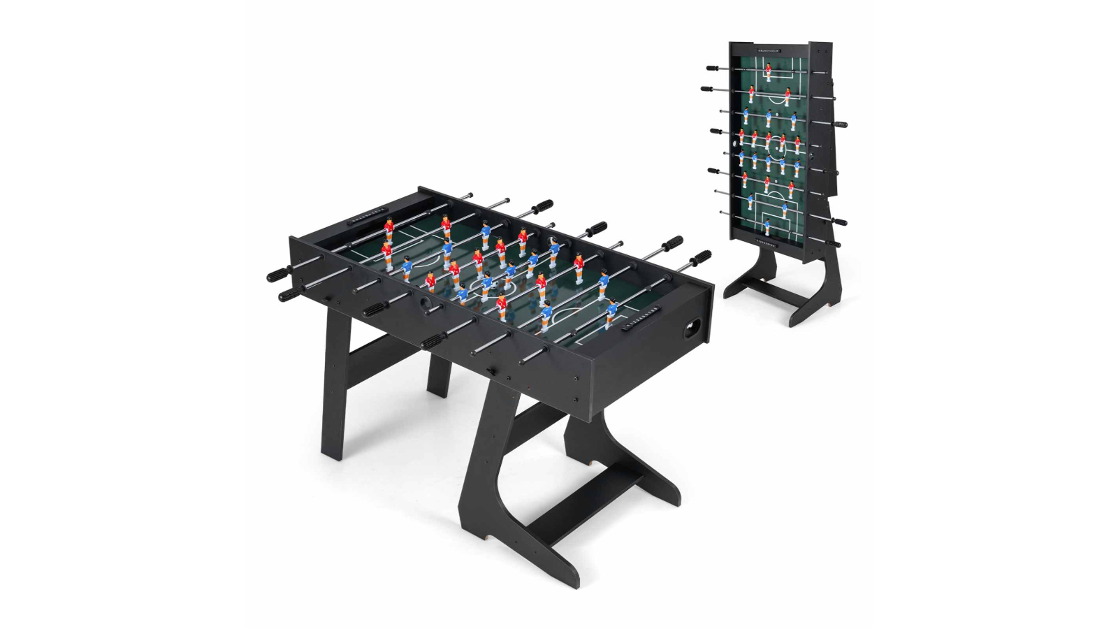 Costway 121cm Folding Foosball/Soccer Table with 22-Player, 2 Ball and Slide Scorer