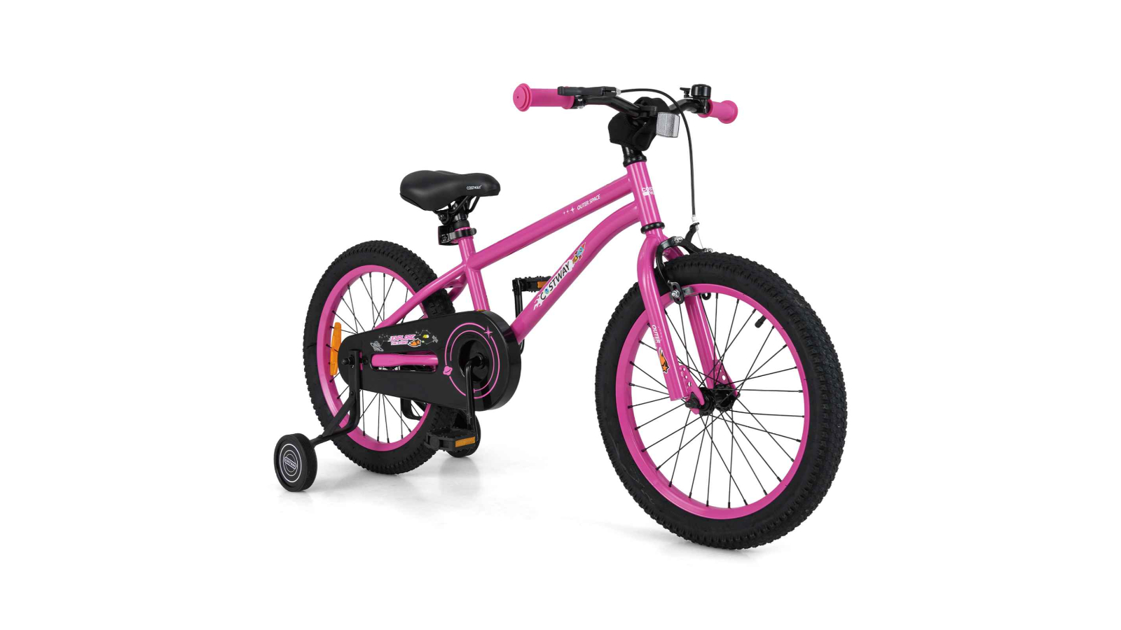 Costway 46cm Bicycle with Removable Training Wheel - Pink