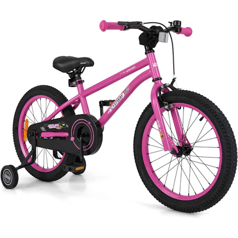 Costway 46cm Bicycle with Removable Training Wheel - Pink