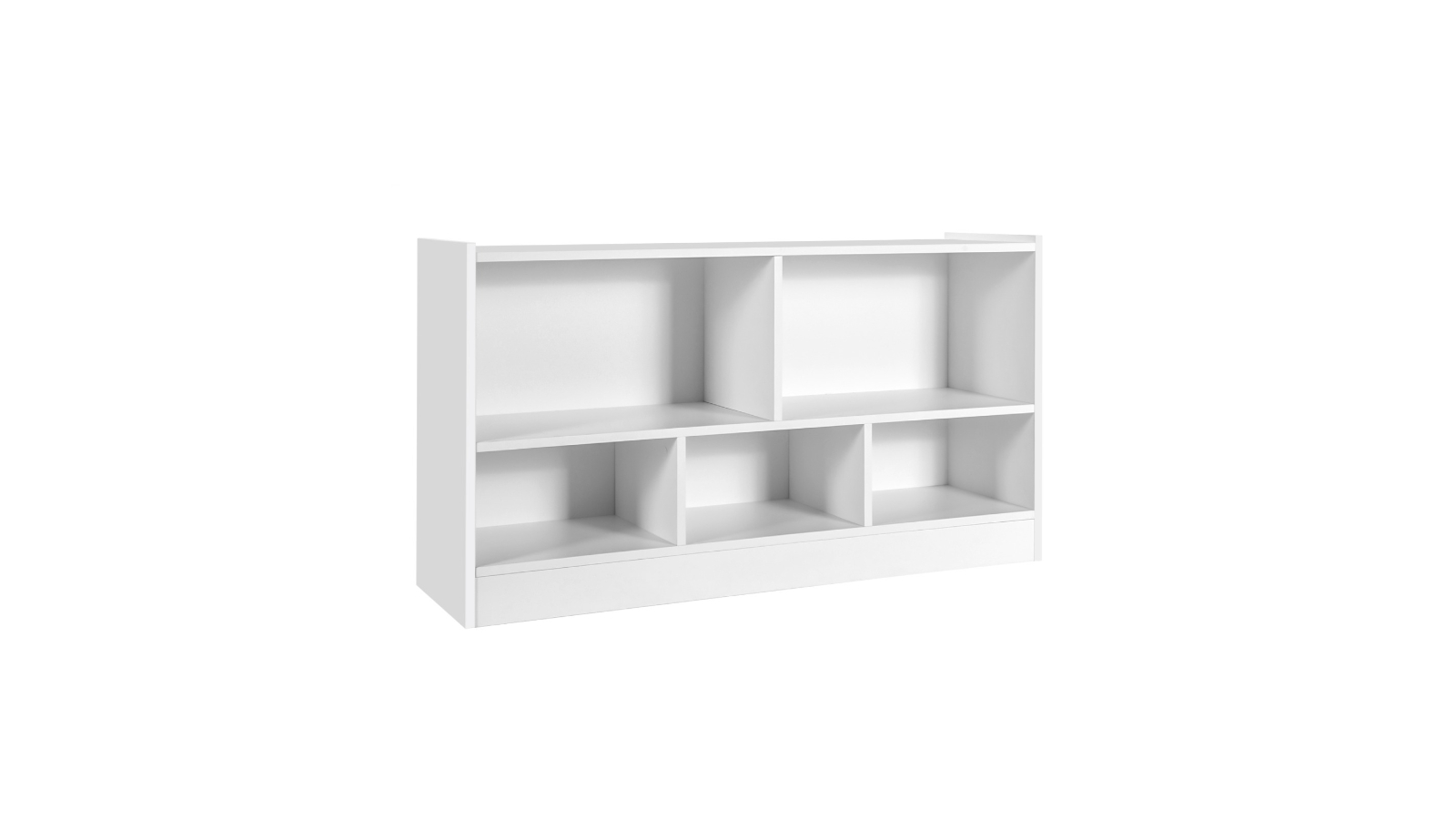 Costway 5 Cube Wood Bookshelf Toy Storage Display - White