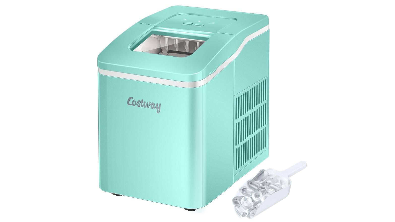 Costway 12kg Portable Ice Maker with Scoop - Green