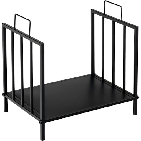 Costway 46 x 31 x 46cm Firewood Storage Rack Steel with Handle