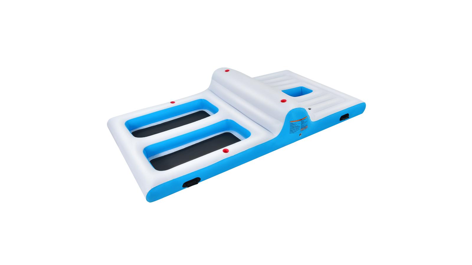 Costway Inflatable Swimming Pool Platform Raft with Pump | Harvey Norman