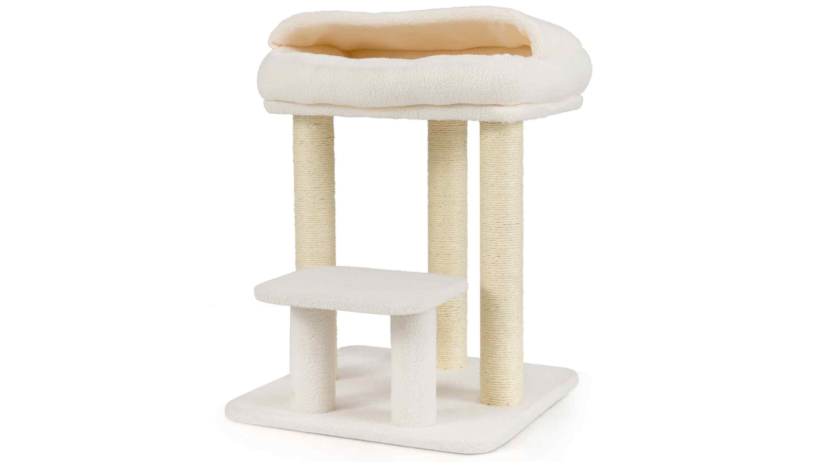 Costway Small Cat Tree Activity Center with Comfy Plush Top