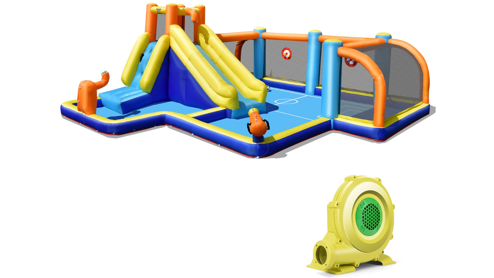 Coswtay 5-in-1 Inflatable Water Slide Park with Blower