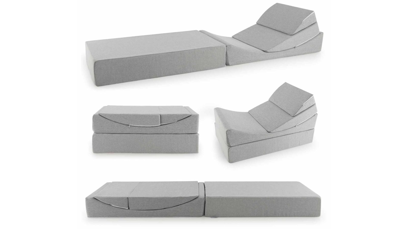 Costway 4-in-1 Folding Sofa Bed Convertible Foam Chair with Pillows