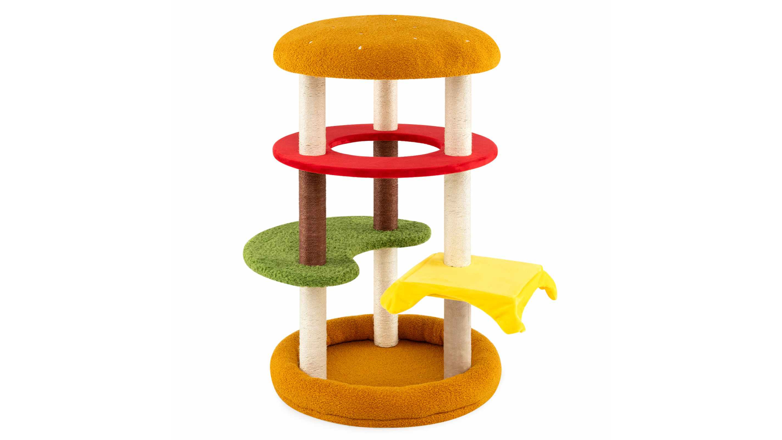Costway Hamburger-Theme Cat Tree/House Scratcher