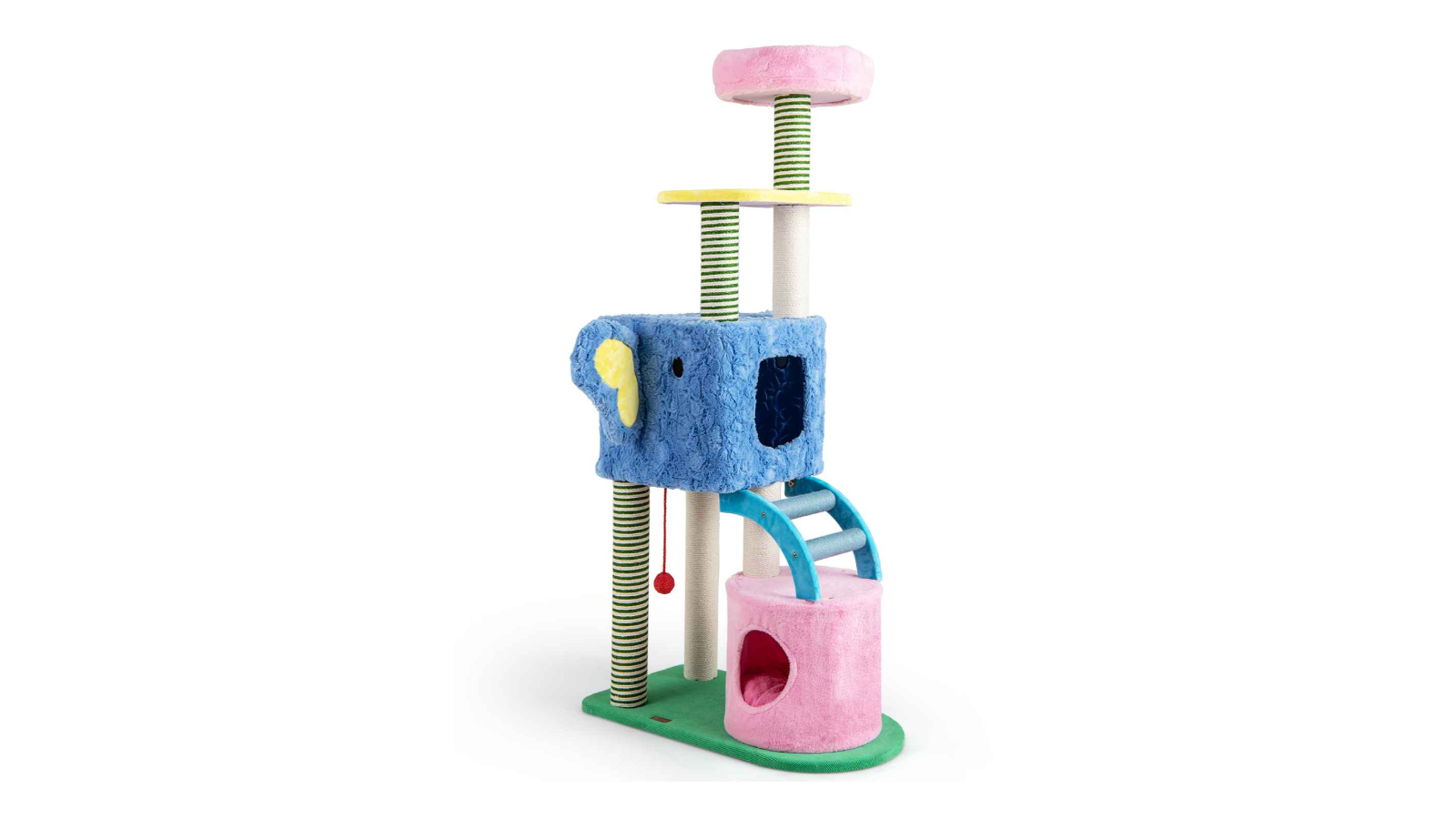 Costway Elephant Cat Tree/House Scratcher with Dangling Ball
