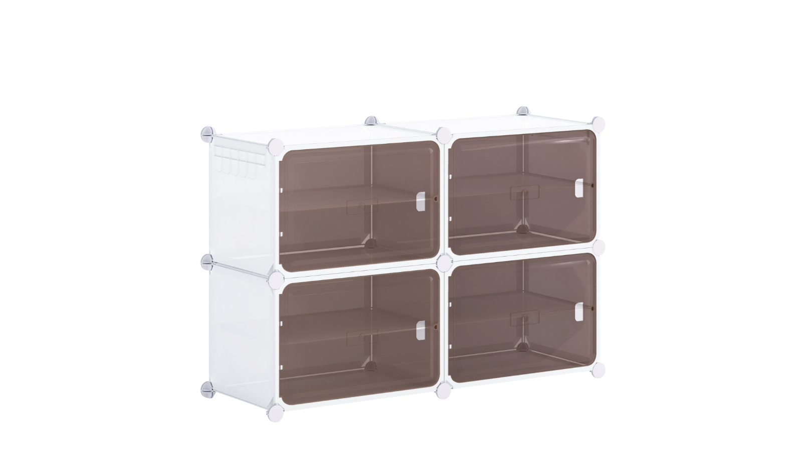 Costway 4-Tier Shoe Rack Storage Cabinet with Removable Hook