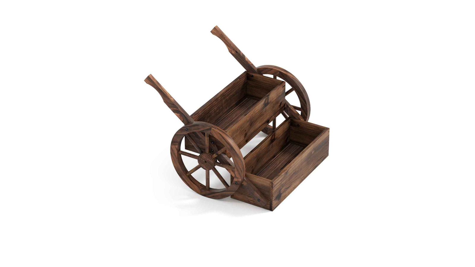 Costway Wood Wagon Planter Box