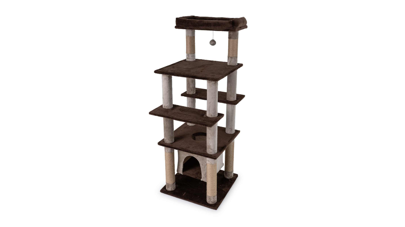 Costway Large Cat Tree/House Scratcher - Brown
