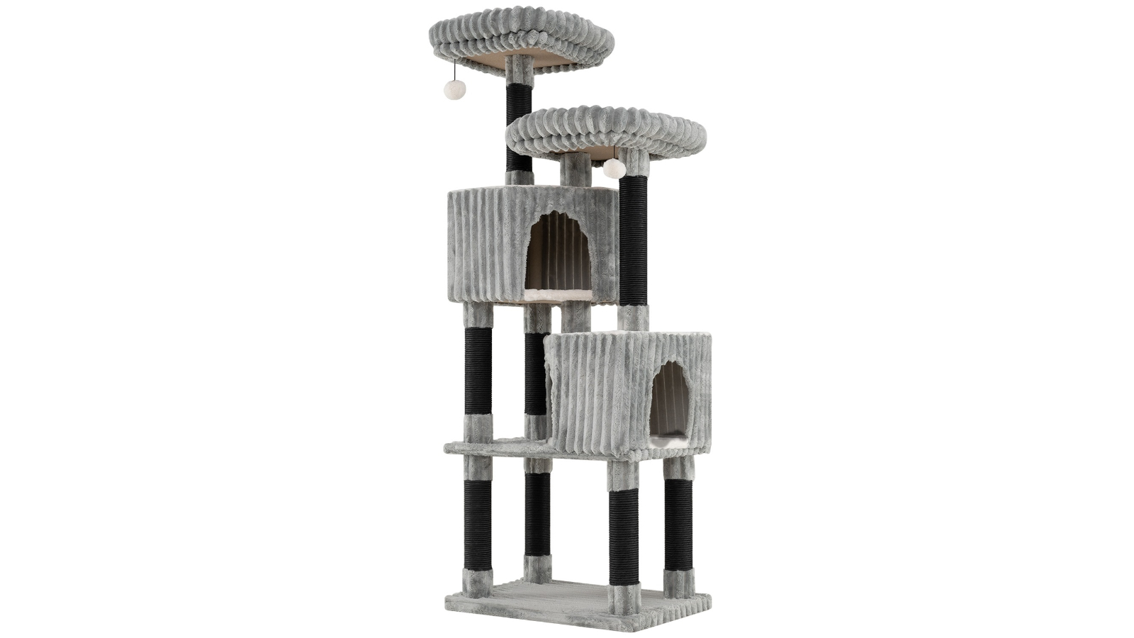 Costway Large Multi-Level Cat Tree with 2 Condo and Perch Bed
