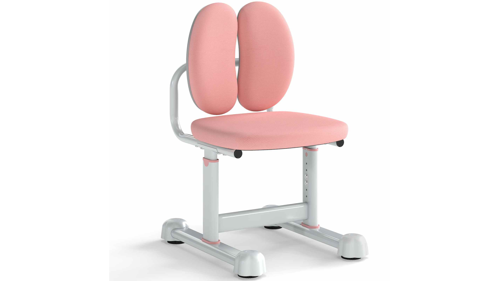 Costway Upholstered Study Task Chair with Adjustable Height - Pink