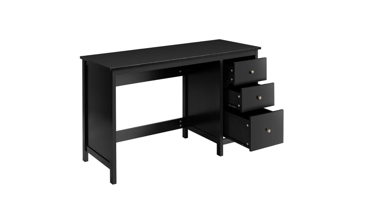 Costway 3-Drawer Modern Office Desk - Black
