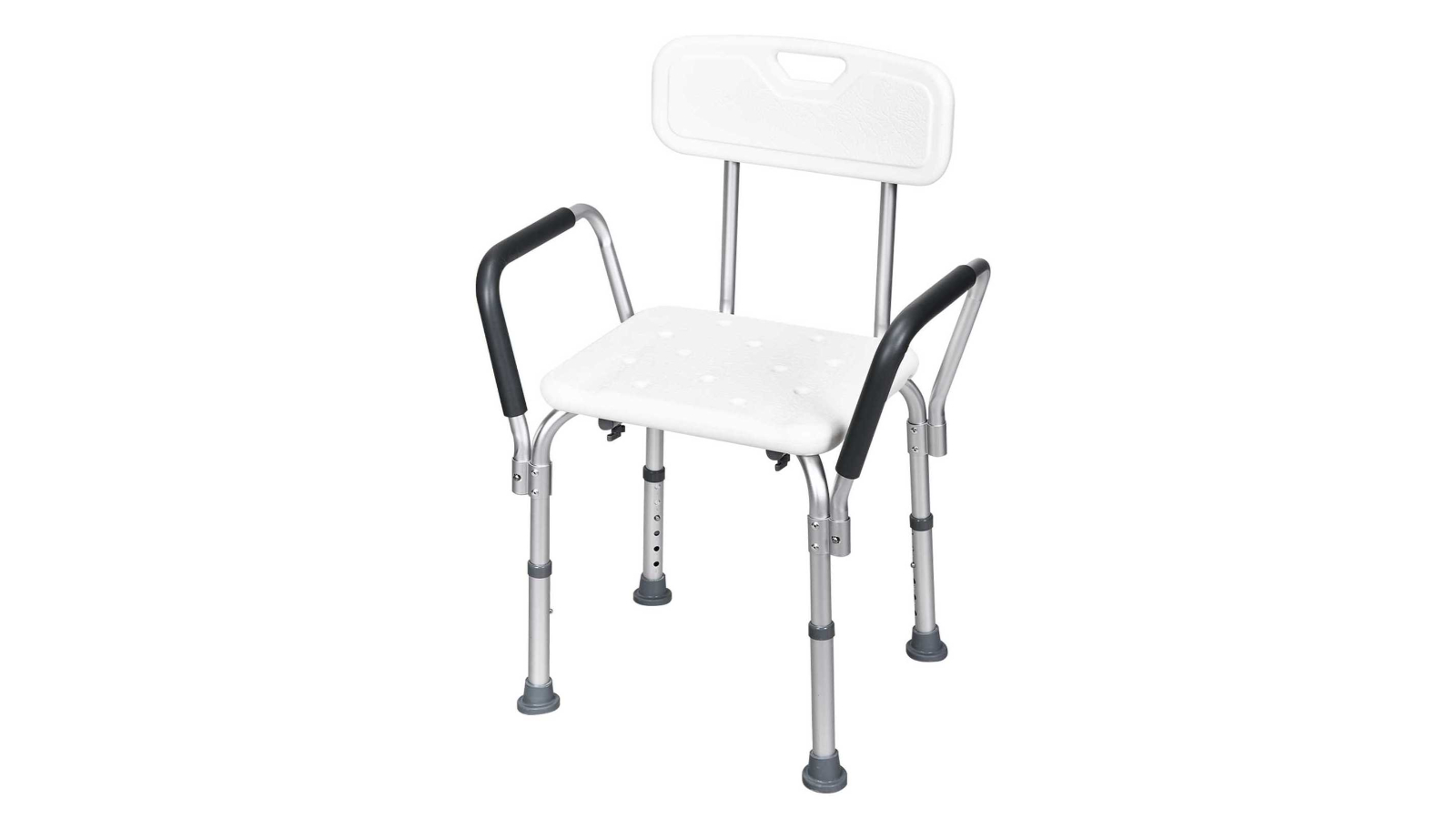 Costway Adjustable and Non-Slip Aluminum Frame Shower Chair/Seat
