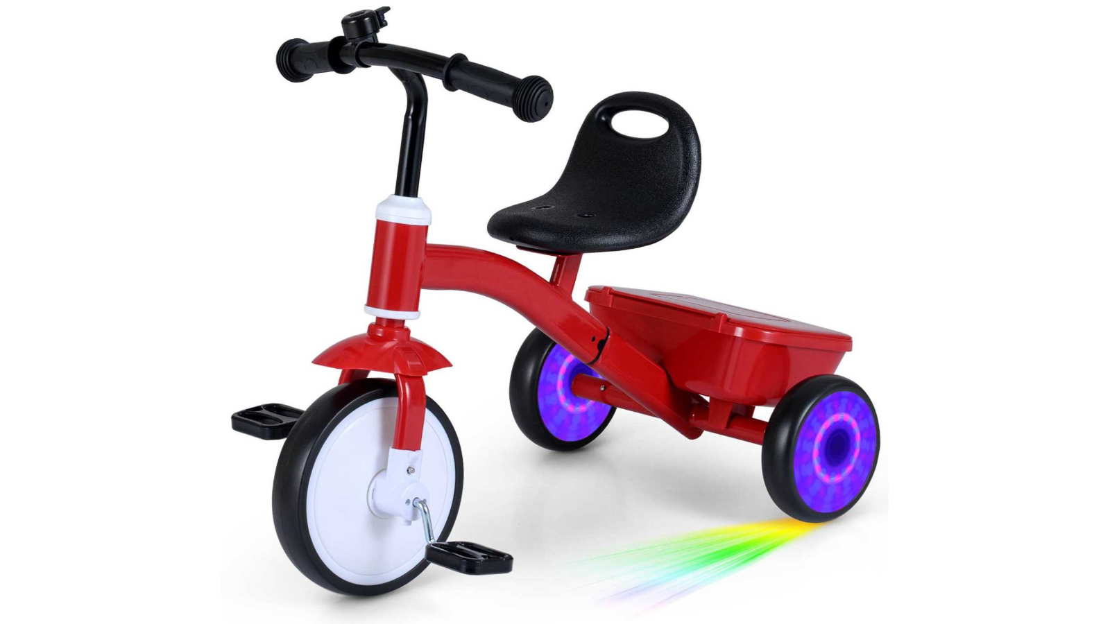Costway Ride-On Glowing Tricycle Walker with Pedal