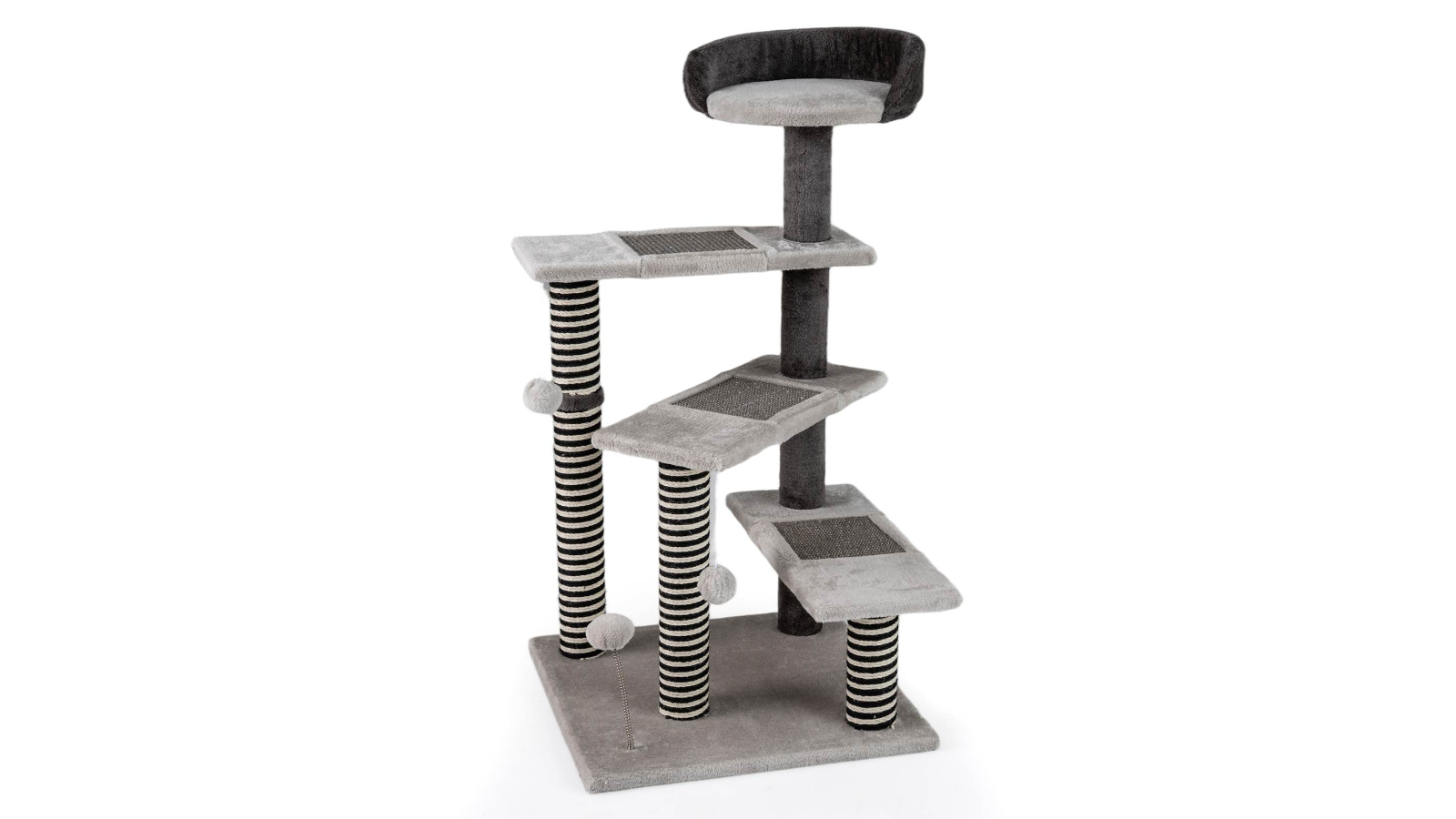 Costway Sisal Cat Tree/Tower Scratcher with 5-Level Stair and 3-Large Platform - Tall