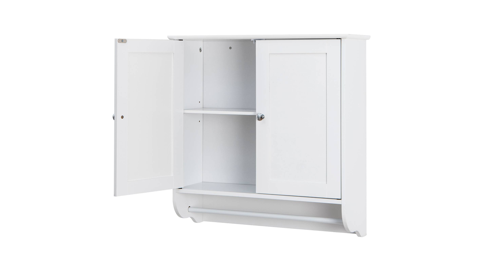 Costway Wall Mounted Cabinet with 2-Door and Shelf Cupboard Storage Organizer