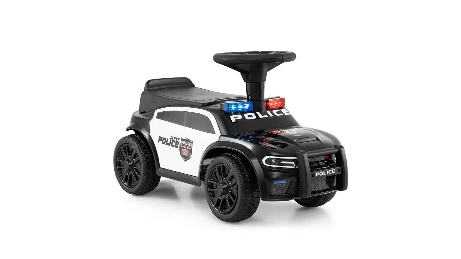 Costway Sliding Foot-to-Floor Police Push Ride-on Car