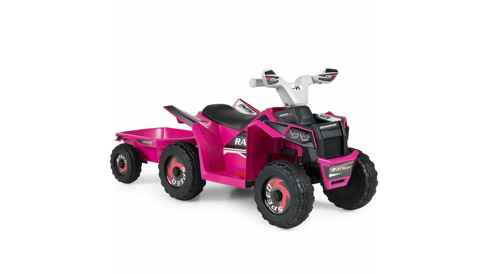 Costway 6V Battery Powered Ride-On Electric ATV Car - Red