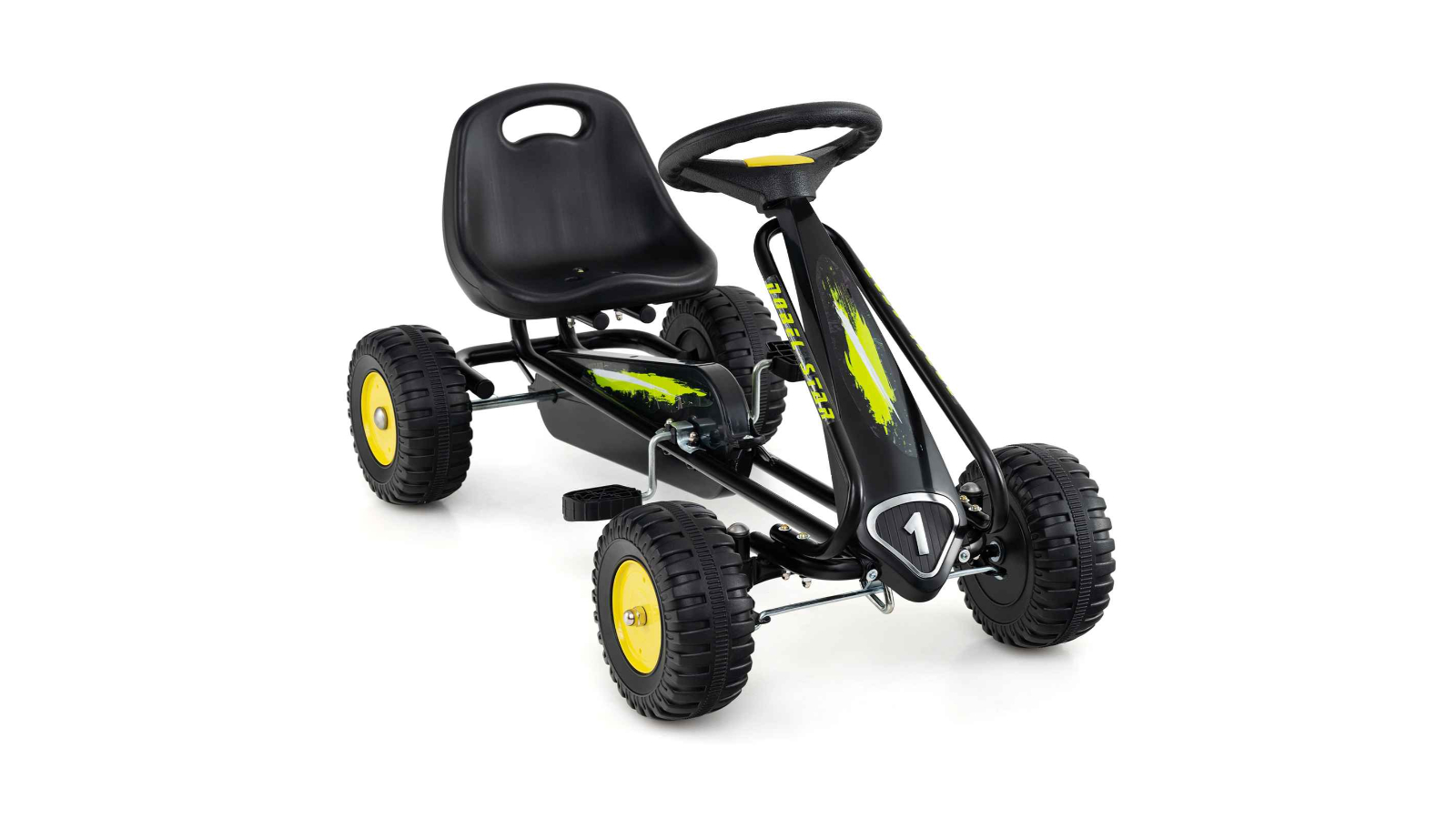 Costway Kid Pedal Go 4-Wheel Ride-On Bicycle Kart