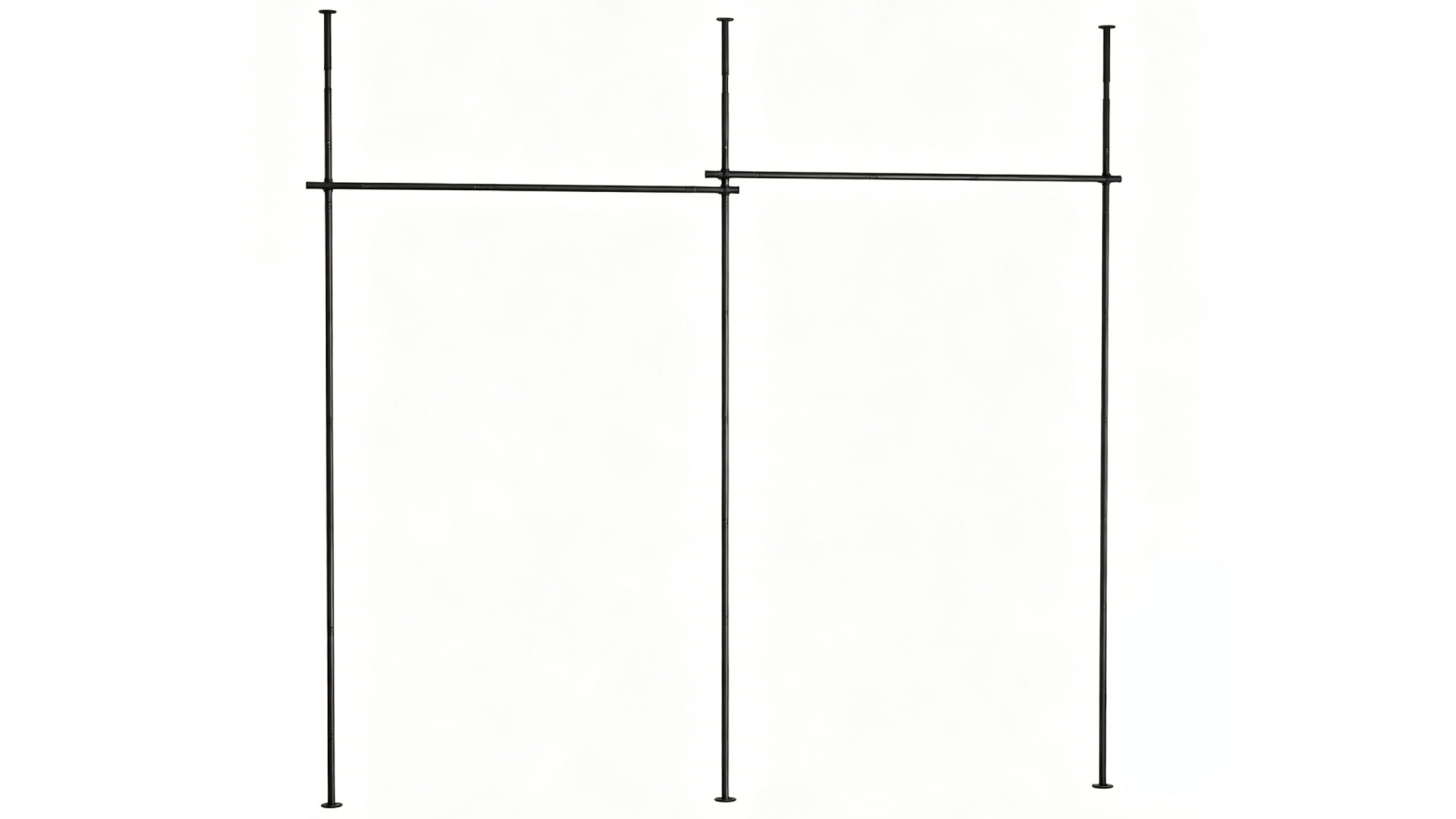 Costway Floor to Ceiling L-shape/Horizontal No-Drill Room Divider Curtain Rod
