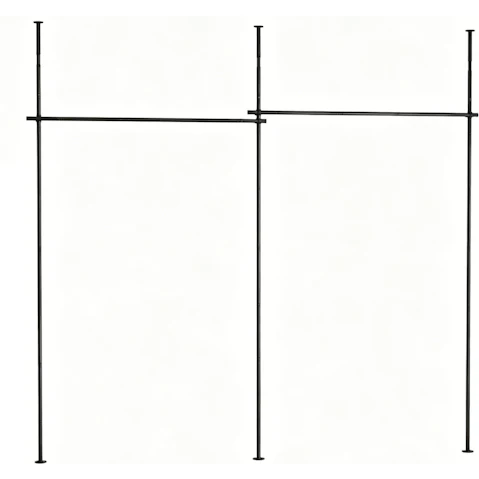 Costway Floor to Ceiling L-shape/Horizontal No-Drill Room Divider Curtain Rod