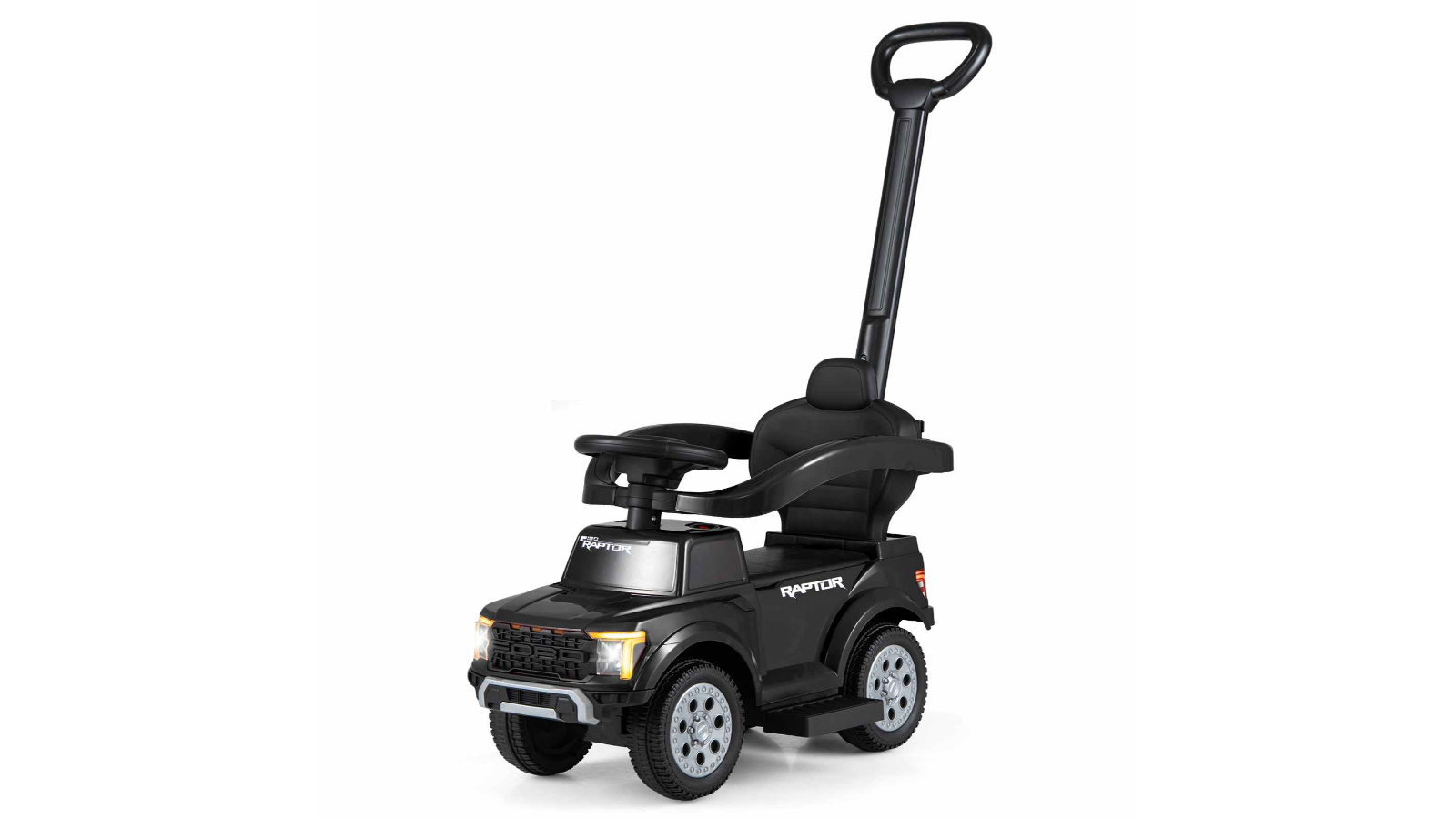 Costway 3-in-1 Ford Push Car Stroller with Horn and Light - Black
