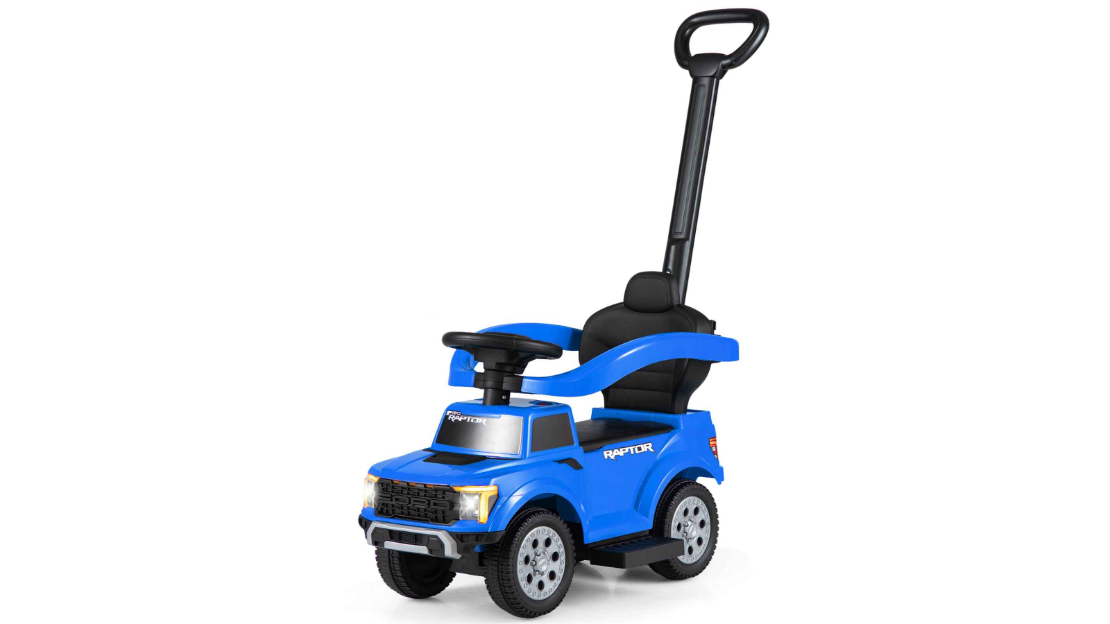 Costway 3-in-1 Ford Licensed Push Car Stroller with Ignition Sound and Light - Blue