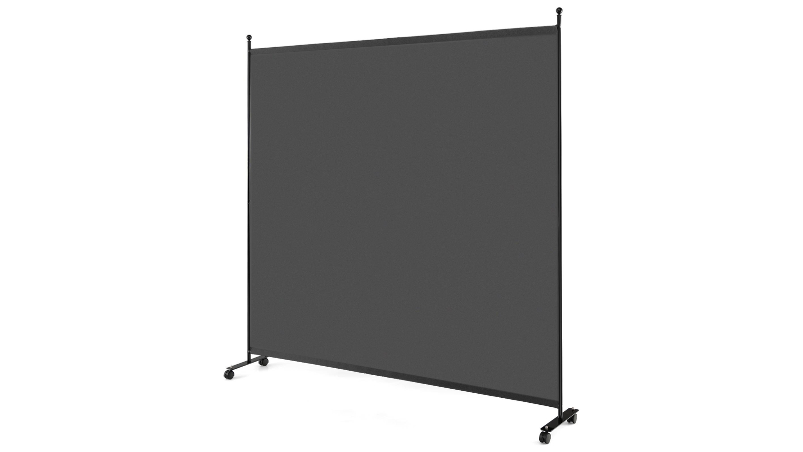 Costway Single Panel Rolling Room Divider Privacy Screen Divider - Grey