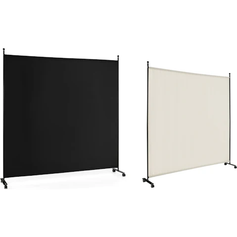 Costway Single-Panel Mobile Room Divider Privacy Screen Partition Stand