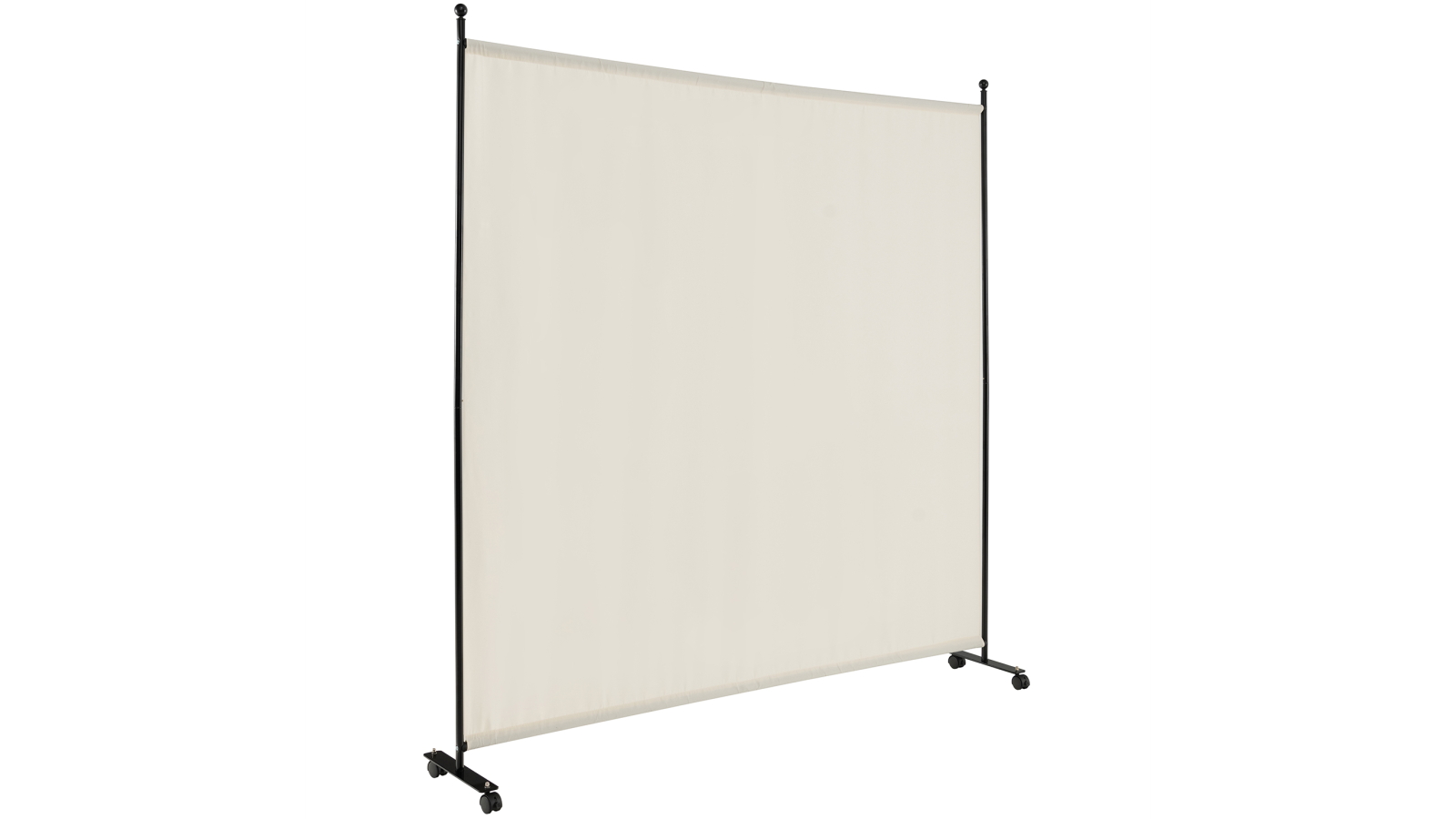 Costway Single-Panel Mobile Room Divider Privacy Screen Partition Stand - Cream