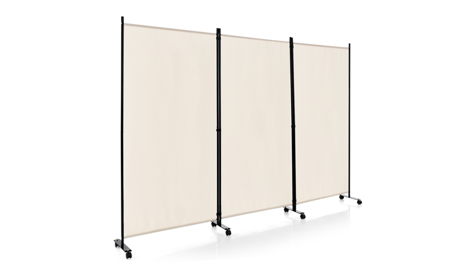 Costway 3-Panel Home Office Large Folding Privacy Screen Mobile Wall Partition Stand