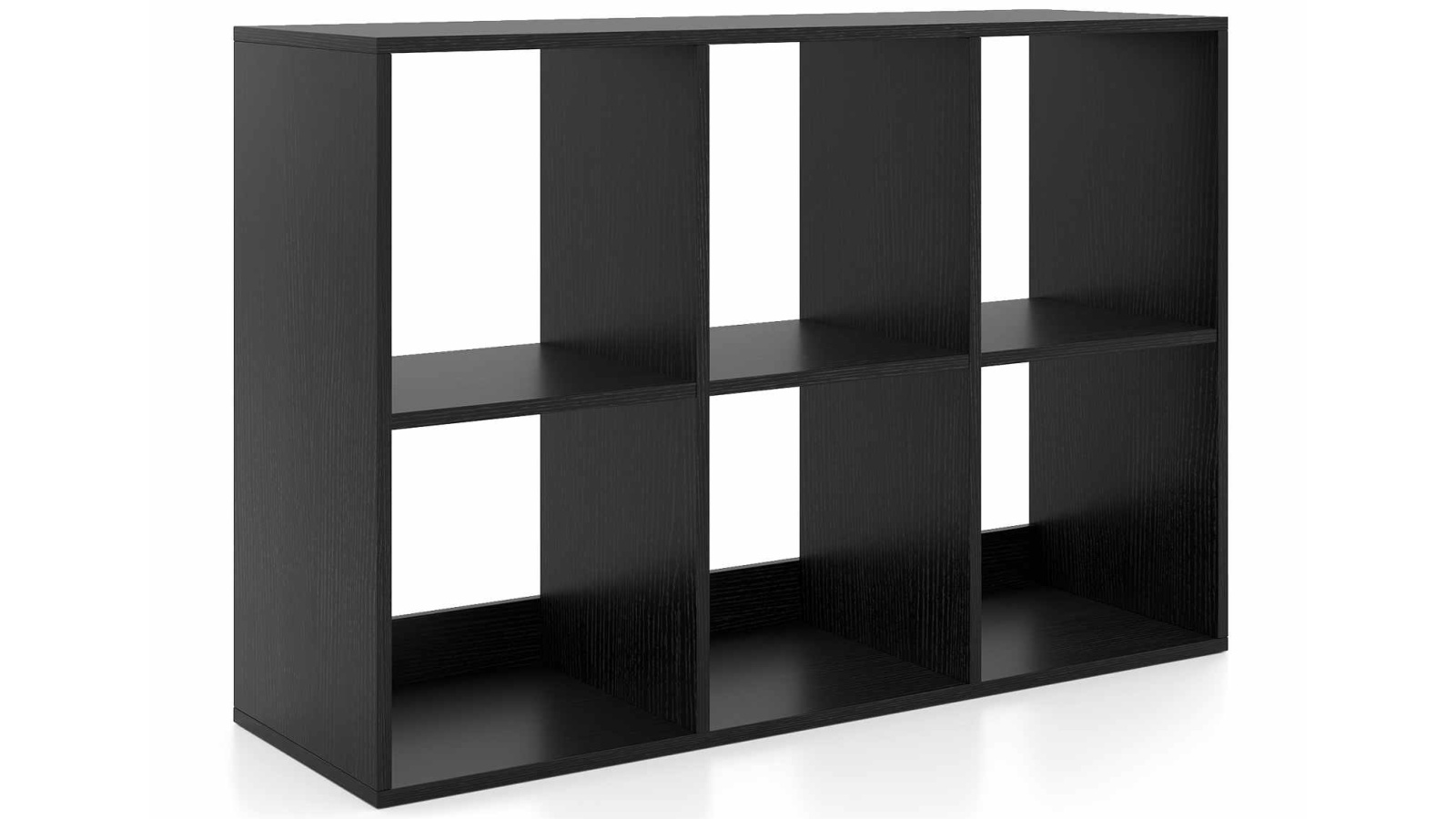 Costway Black 6-Tier Open Display Cube Bookshelf