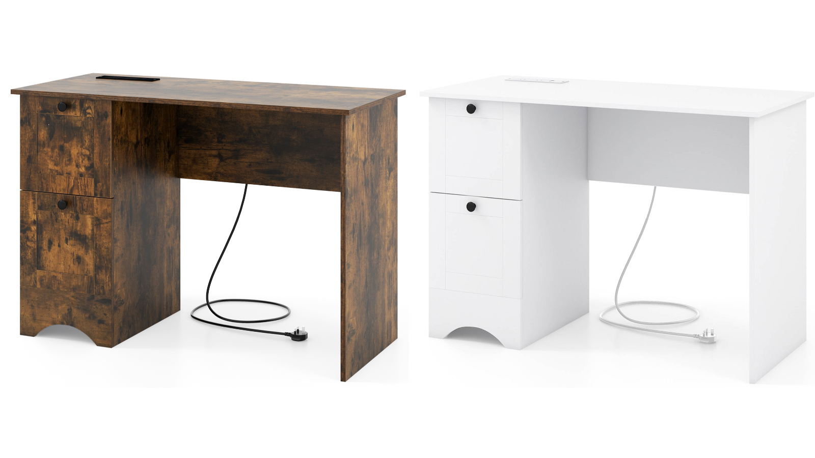 Costway Modern Writing Table Computer Desk with Drawers
