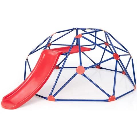 Costway Climbing Dome Metal Frame Outdoor Slide Set Indoor Home Daycare Gifts