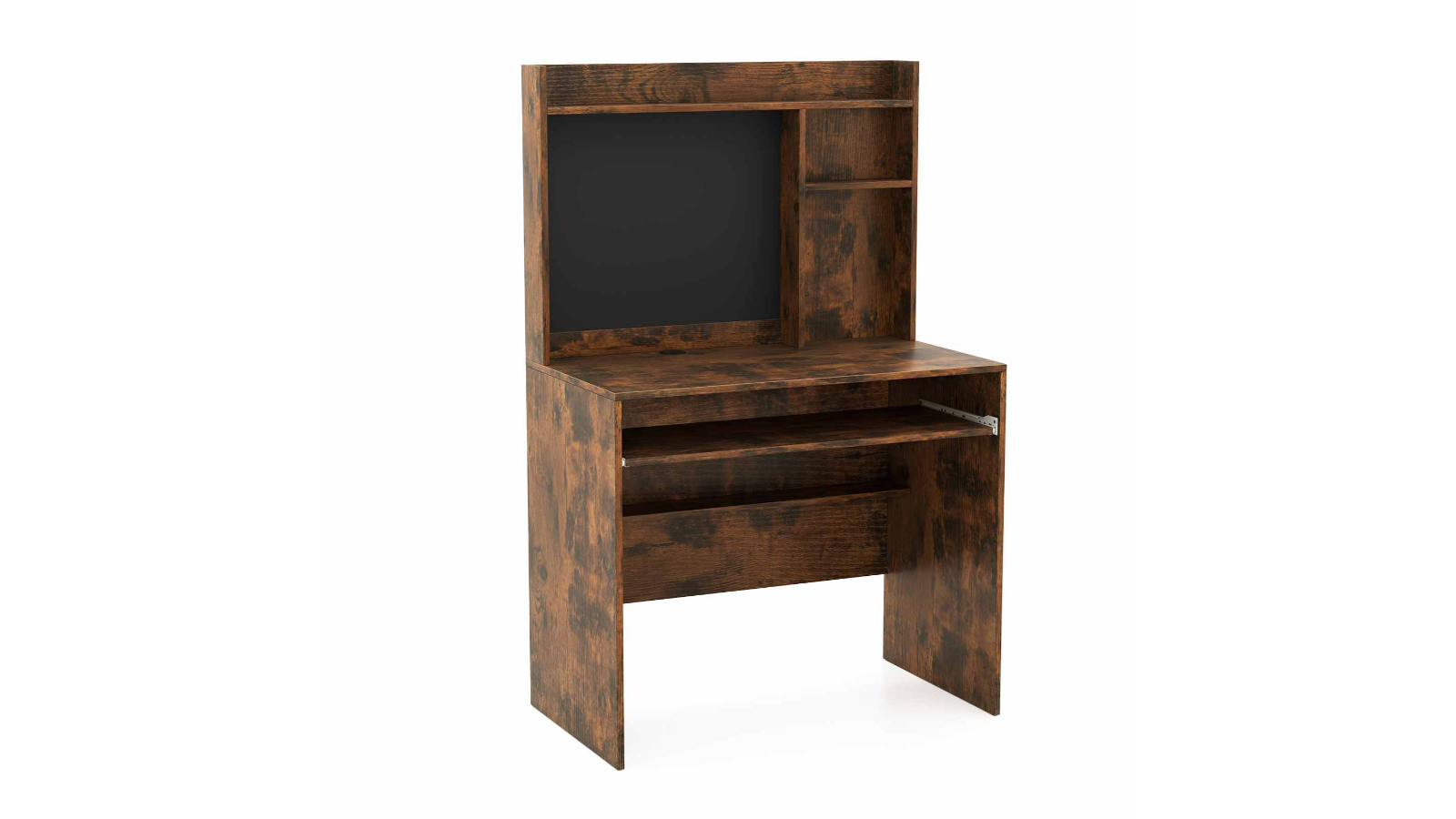 Costway Hutch Computer Desk with Bulletin Board - Brown