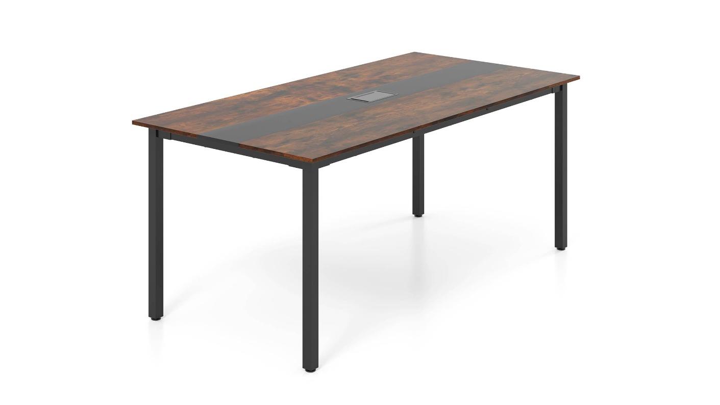 Costway 8-10 People Conference Table with Cable Grommet - 180cm