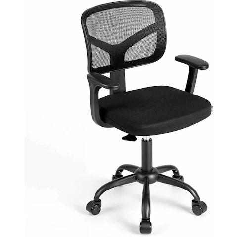 Costway Kids Swivel Mesh Adjustable Computer Chair - Black