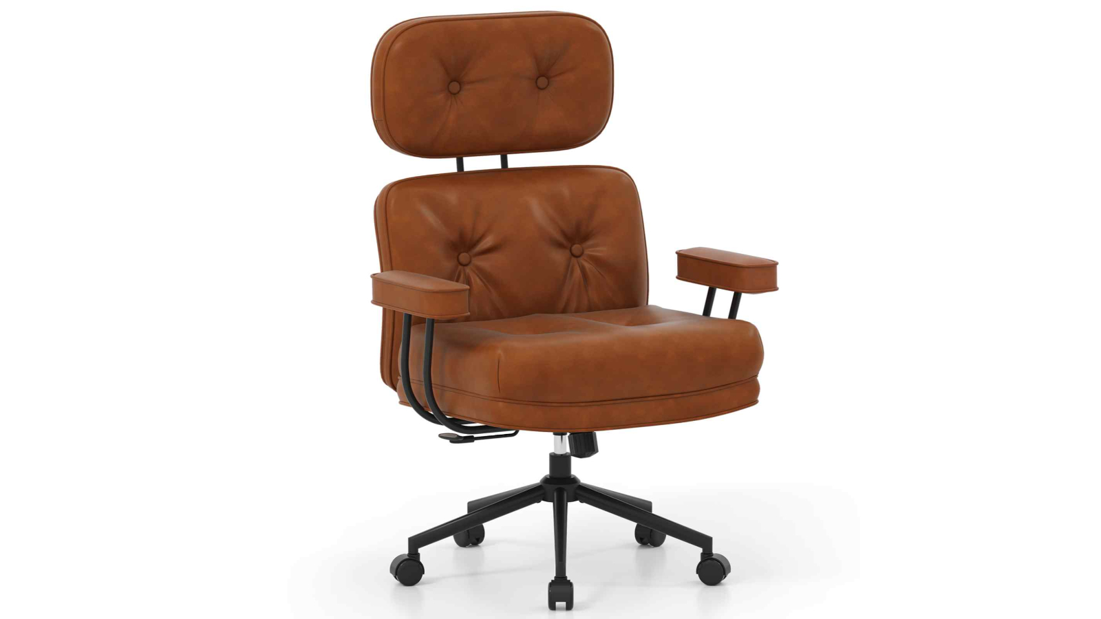 Costway Modern Ergonomic High Back Armchair with Wide Tufted Seat