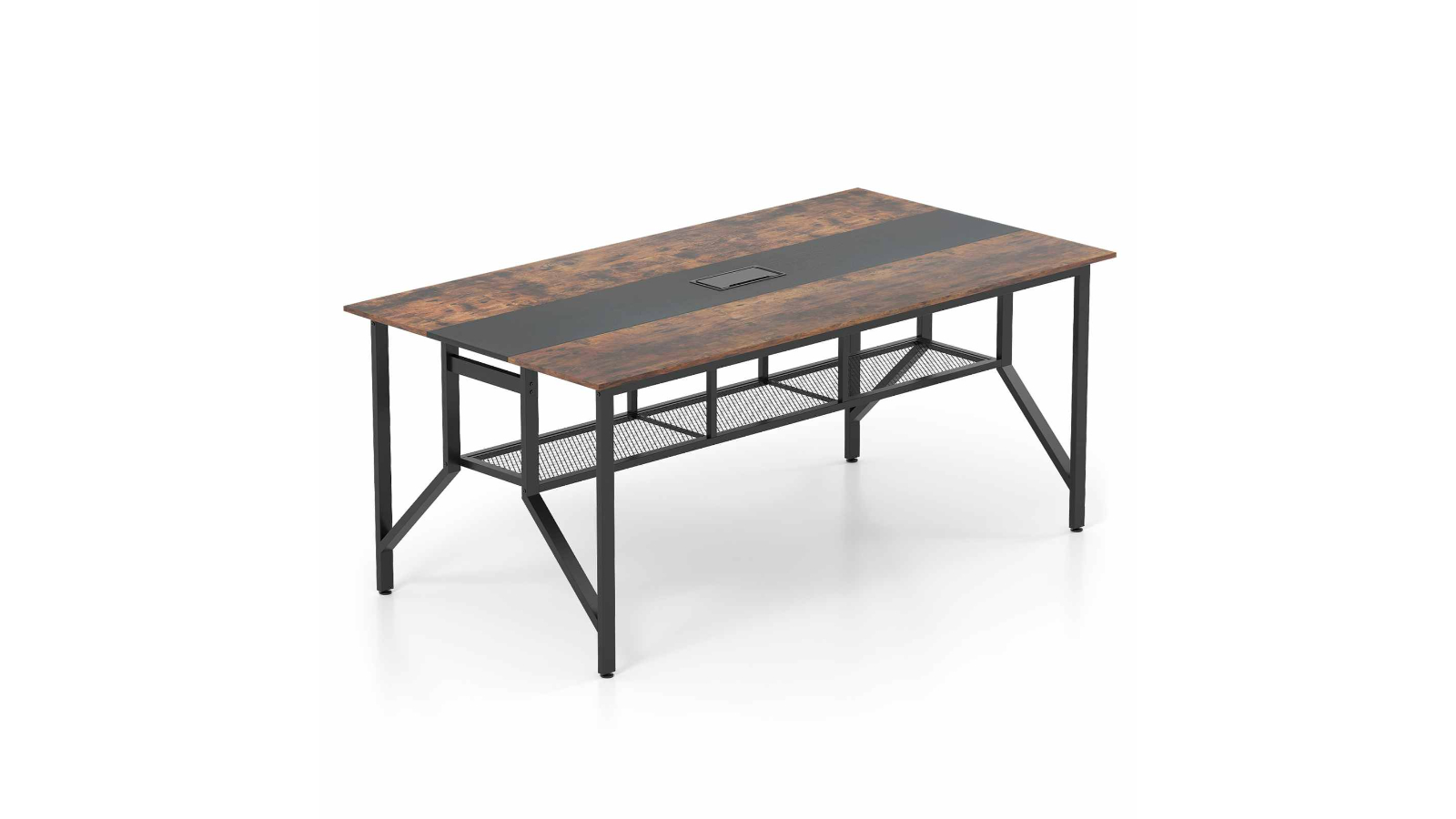 Costway Conference Office Computer Desk with Storage Shelf - 1.8metre