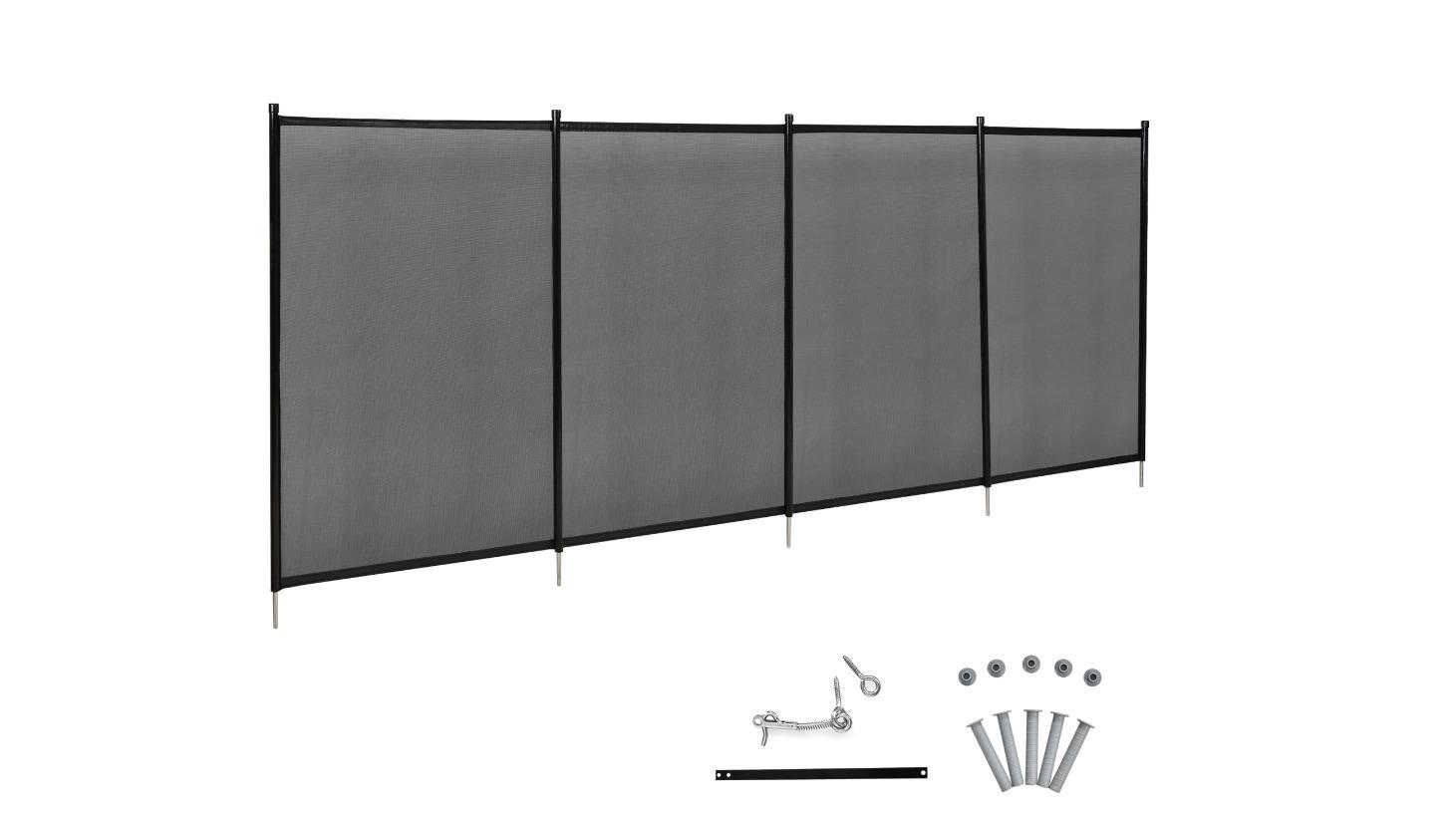 Costway Garden Pool Removable Security Barrier with Drilling Template
