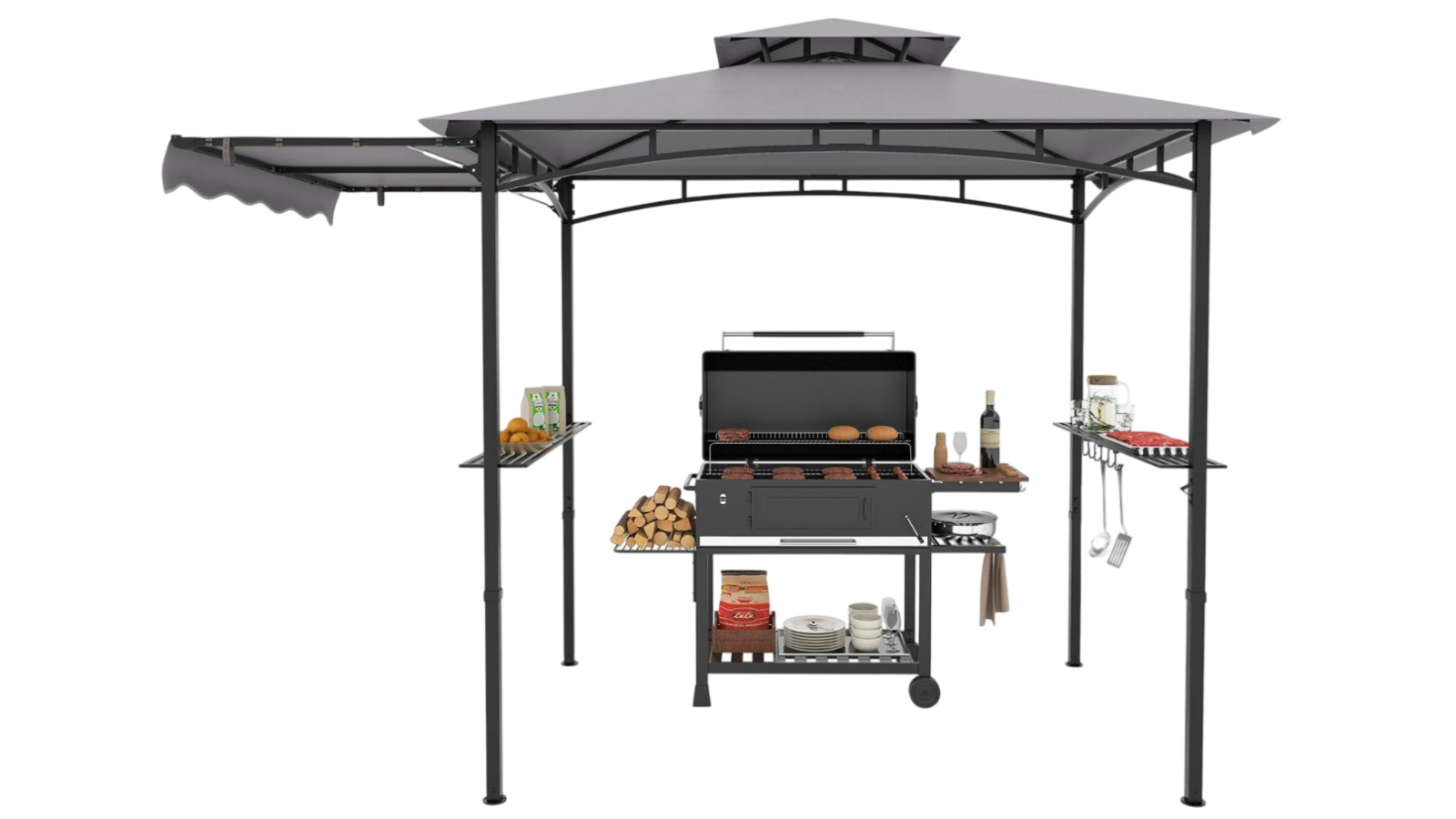 Costway 318 x 153cm BBQ Grill Gazebo
