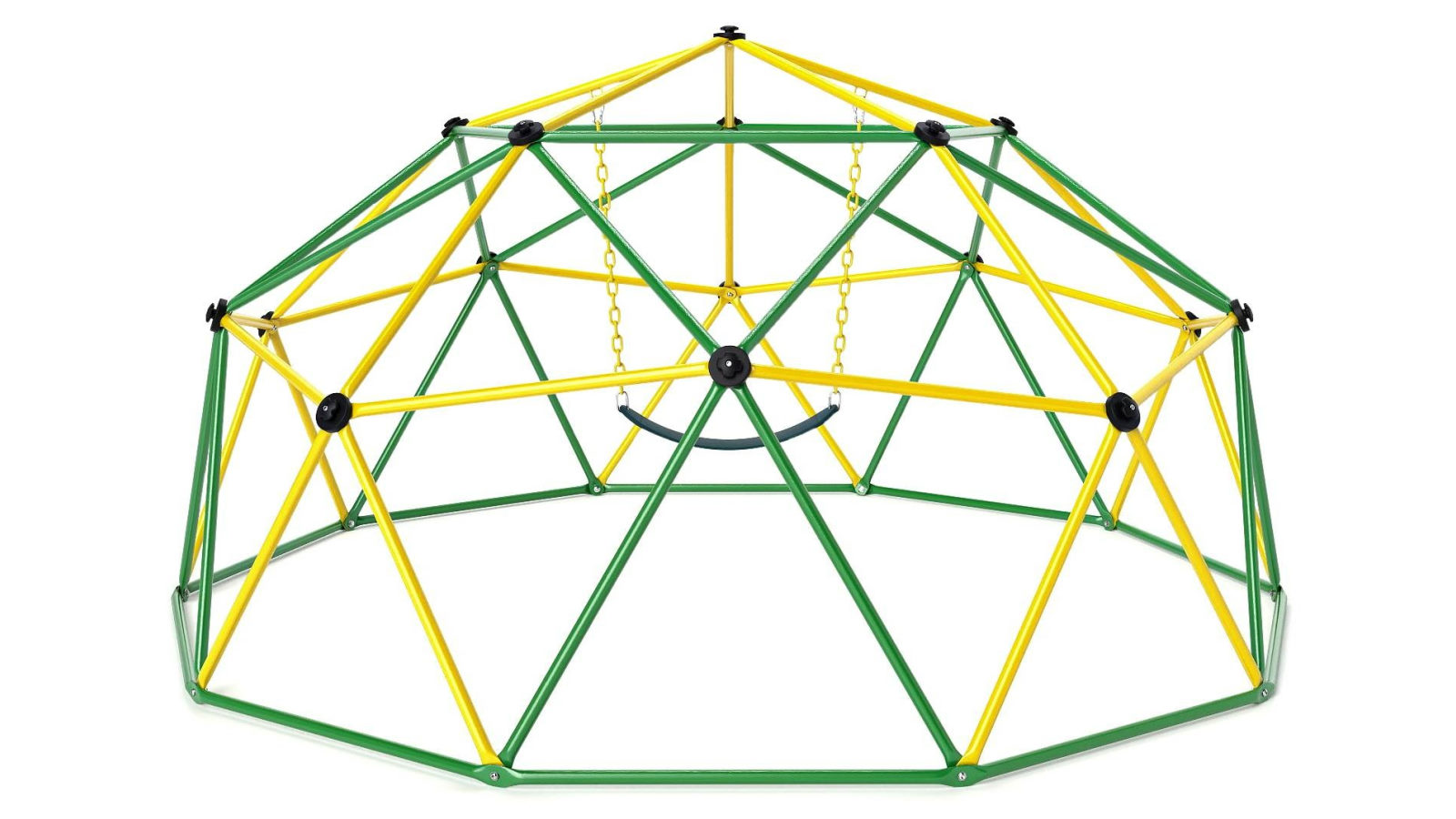 Costway Climbing Frame 3-4 Person Playset Metal Geometric Dome Climber Activity Center - Green