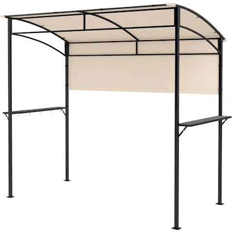 Costway Beige Outdoor Grill Gazebo