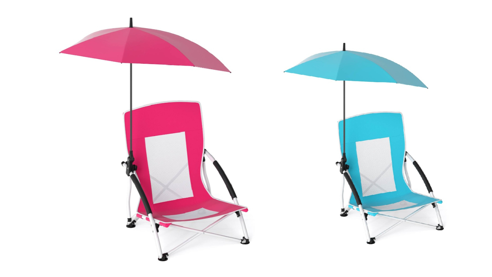 Costway Adjustable Clip Parasol Umbrella Beach Chair