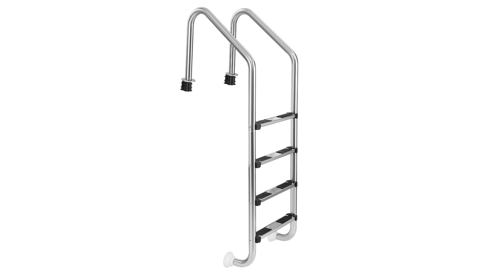 Costway 4-Step Stainless Steel Non-Slip Swimming Pool Ladder with Double Handrail - 174cm