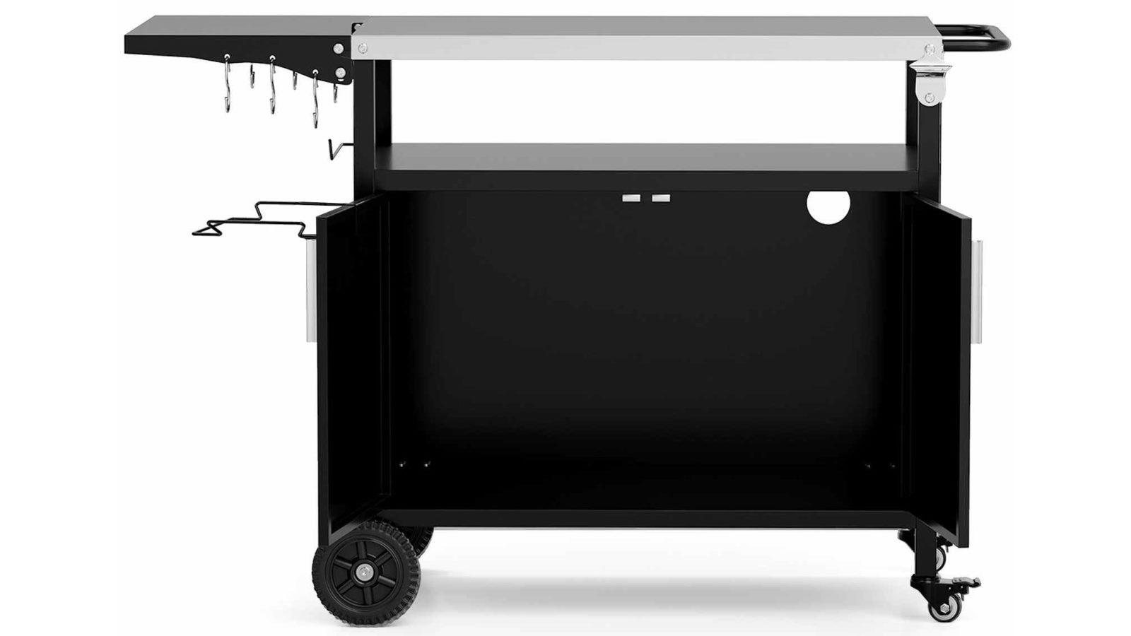 Costway Outdoor BBQ Grill Cart 84cm Kitchen Island Trolley