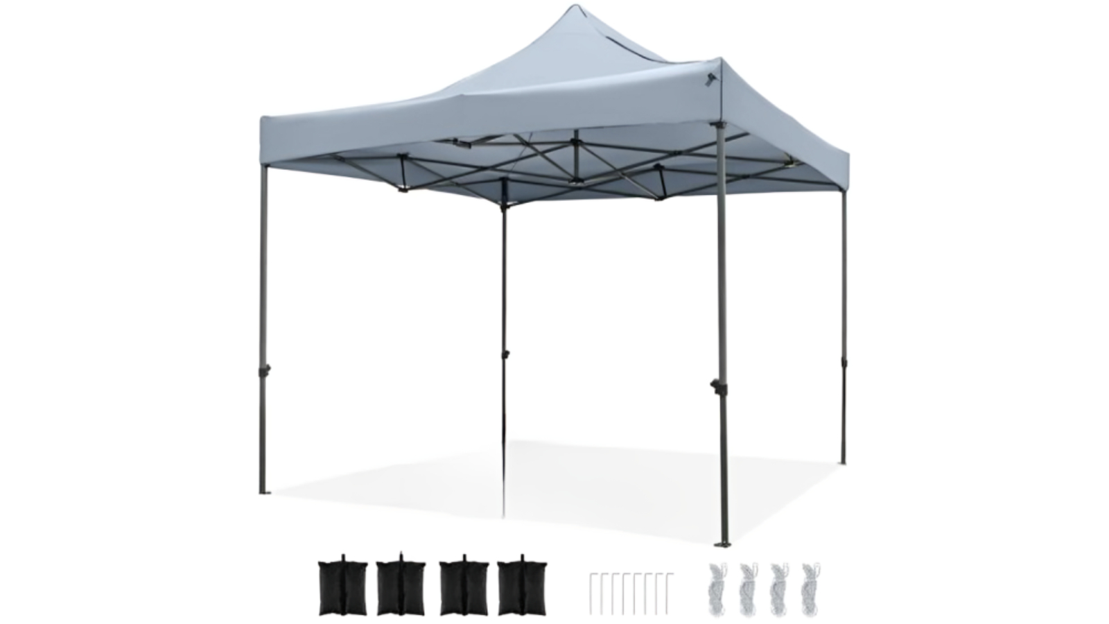 Costway 3 x 3metre Heavy Duty Portable Pop-Up Canopy Tent with Wheeled Bag - Grey