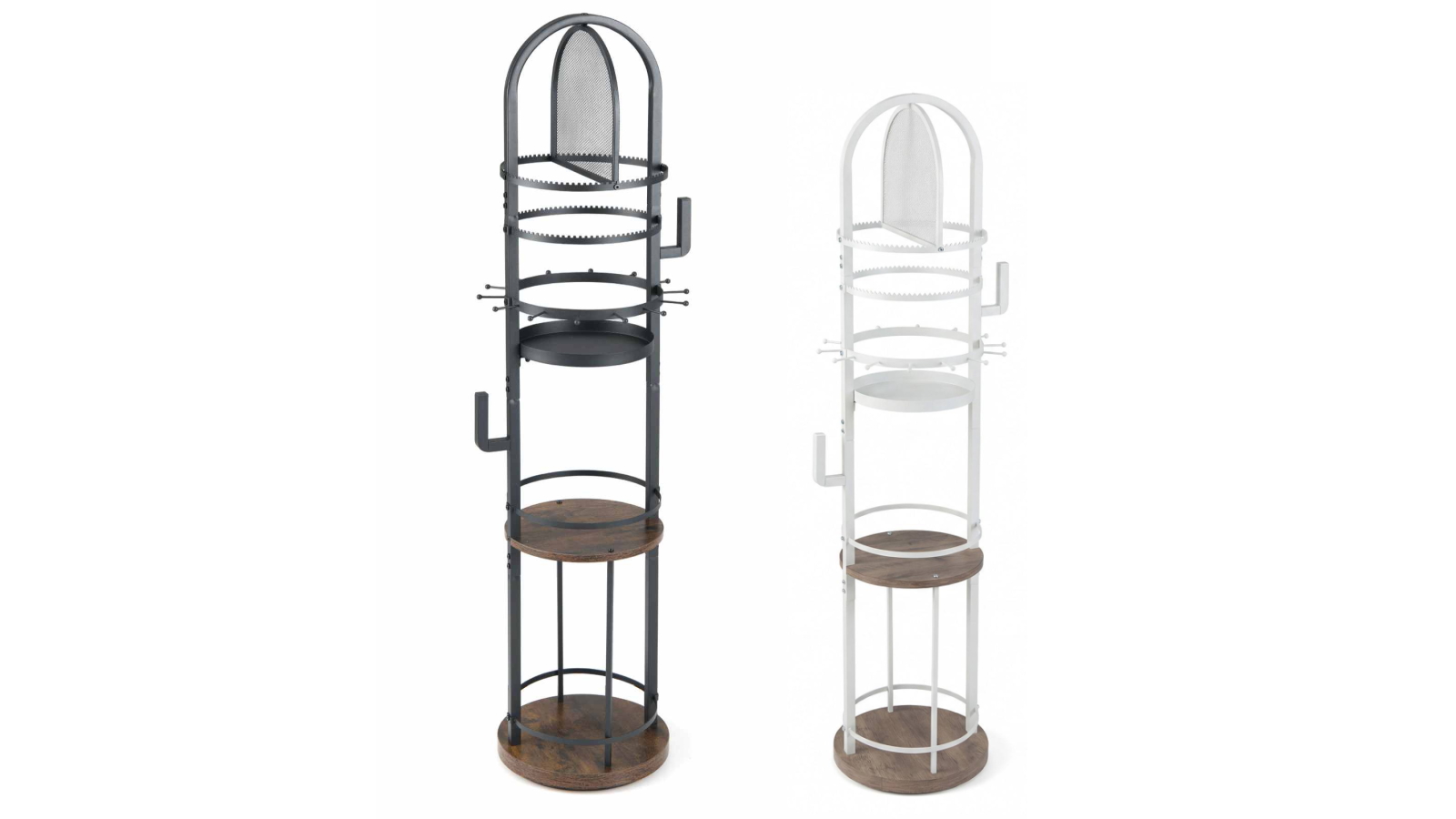 Costway Jewellery Display Rack with Earring/Necklace Holders, Storage Shelf and Hooks